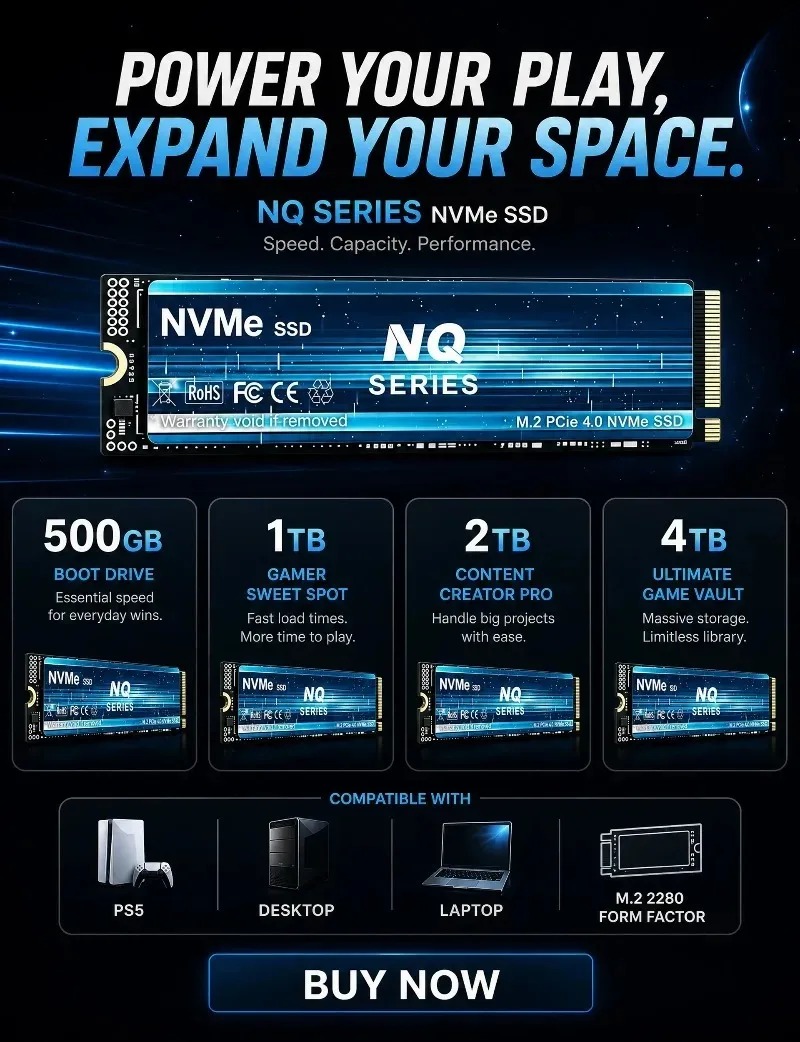 NQ-SERIE NVME SSD 2TB/4TB NVMe – M.2 Nvme 4Tb Pcie 4.0 Ssd Bewertung und Preis